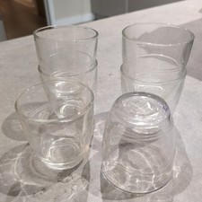 6 Small Duralex 90ml Gigogne Tumbler Transparent Clear Glass Tumbler Beaker