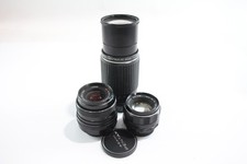 Manual Focus Camera Lenses Working Inc Takumar, Pentax-M & Carl Zeiss x 3