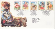 GB Stamps First Day Cover Seaside Comic Picture Postcard SHS Mr Punch, Croc 1994