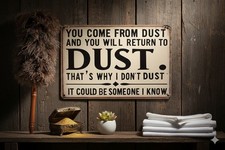 Funny Cleaning Metal Tin Sign