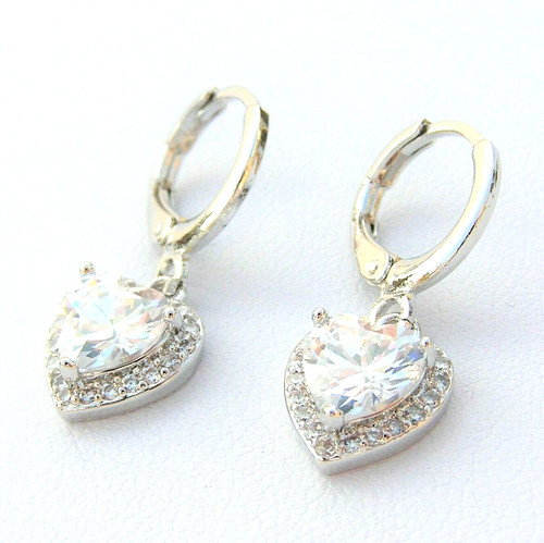 White gold plated clear - white,