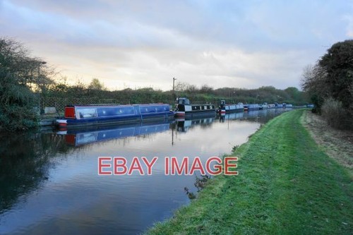 Photo narrowboats moored on - ,