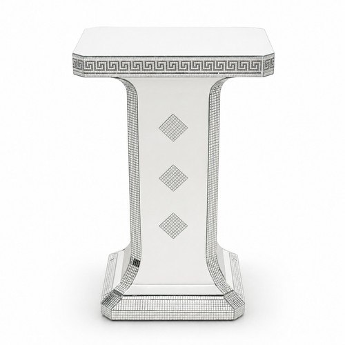 White ceramic italian mirror - ceramic,