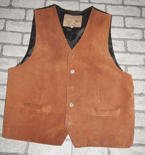 Suede gilet neck - gilet, v