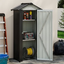 2.7x1.9ft Metal Garden Shed Outdoor Tool Storage Organizer Small House Lockable