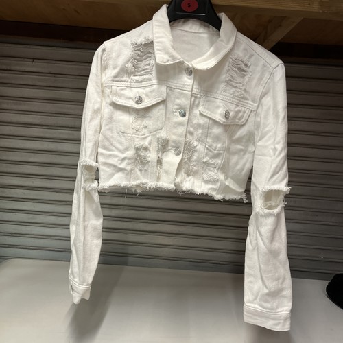 White jean jacket - white,