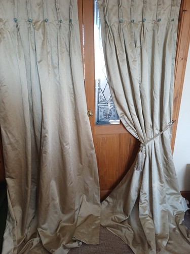 Bespoke pale gold curtains - bespoke,