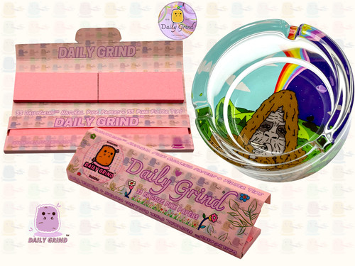 Funny cartoon glass ash - glass,