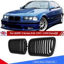 Front Matte Black Kidney Grille Grill For BMW 3-Series E36 M3 Sedan Coupe Cabrio
