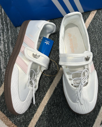 Adidas samba white pink hook - white,