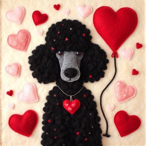 Luxury black poodle birthday - luxury,