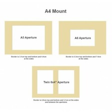 6x4" twin A4 certificate photo picture mount