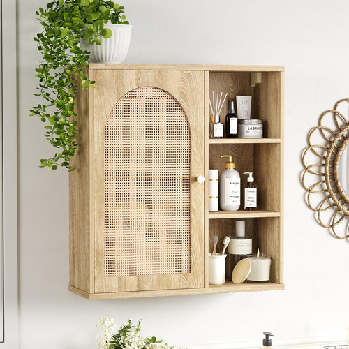 Boho rattan wall cabinet - boho,