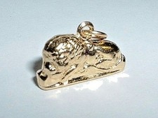 14k YELLOW GOLD 3D LION OF