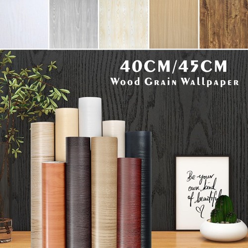 10m grey wood - grain, wallpaper