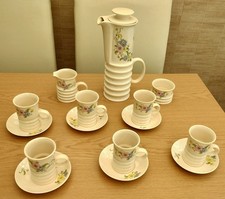 Vintage / retro gorgeous floral decorative Carlton Ware coffee set for 6
