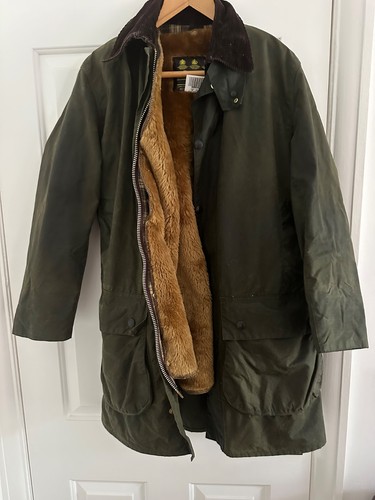 Vintage green barbour coat - green,