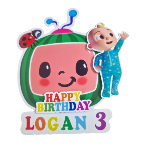 Cocomelon cake topper with - , age