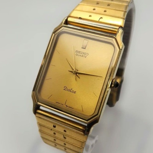Seiko dolce rectangular gold - seiko,