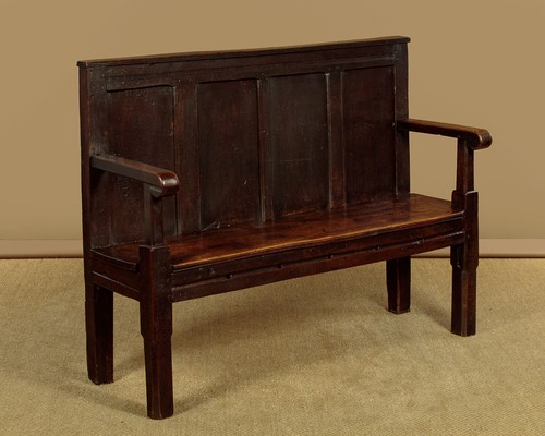 Antique 18th oak settle or - antique,