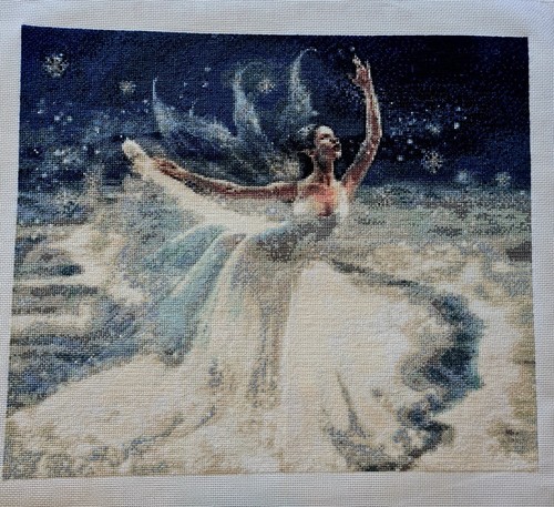 Finished cross stitch dance - finished,