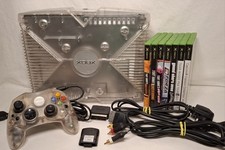 Microsoft Xbox Crystal edition In original box with original controller + Games