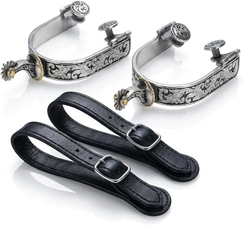 Western cowboy spurs paired - cowboy,