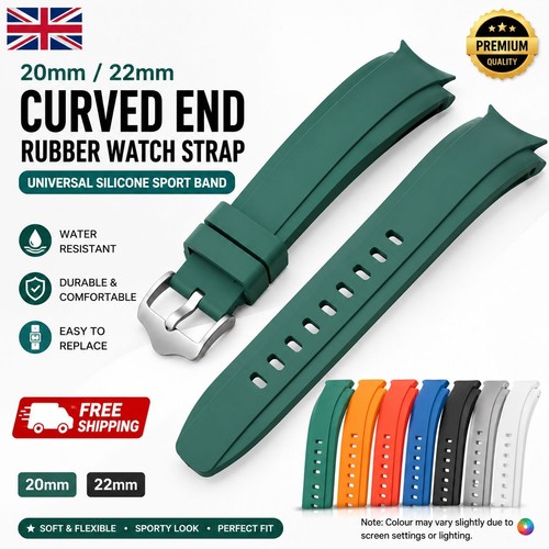 20mm 22mm curved end rubber - 20mm,