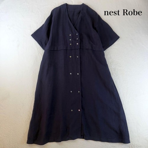 Nest robe linen 100 - robe, double