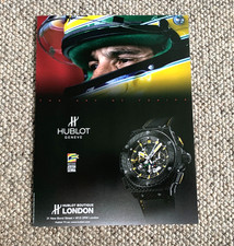 HUBLOT AYRTON SENNA - FRAMEABLE COLLECTIBLE ORIGINAL CLASSIC WATCH ADVERT