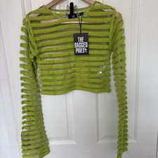 The Ragged Priest New World Lime Green Cropped Jumper Size S BNWT (A14)