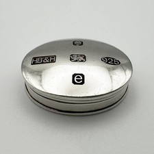 MODERN OVAL PILL BOX STERLING