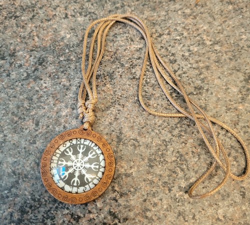 New wood runes necklace - runes,