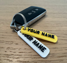 Custom Car Reg Keyring - Add Your Name or Reg to a Mini Number Plate Key Fob