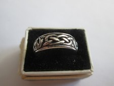 Vintage Sterling Silver 925 Celtic Ring Scottish Thistle Size K.5