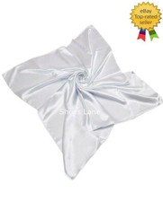 Satin Solid Plain Hijab Silk Shiny Scarf Soft Large Square Head Neck Wrap 90x90