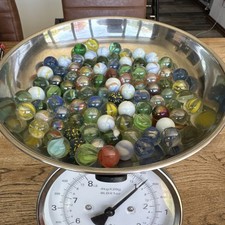 Vintage glass marbles 1kg - vintage,