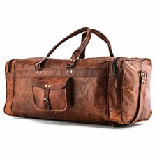 Personalized Leather Duffle Bag, Leather Weekender, Gym Bag, Vacation Duffel Bag
