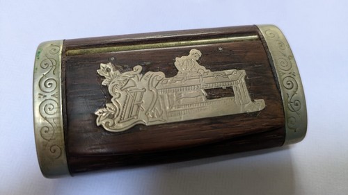 Antique wooden snuff box - wooden,