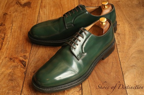 Church green leather derby - leather,