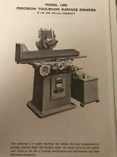 Jones & Shipman Model 1400 Toolroom Surface Grinder Operating & Maint. Handbook