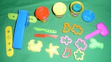 Play-Doh Cutter & Extruder Tool Bundle Set - Plus 3 Kiddy-Doh Tubs