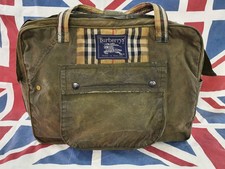 BURBERRY LAPTOP BAG MADE FROM AN 1980'S BURBERRY WAX JACKET