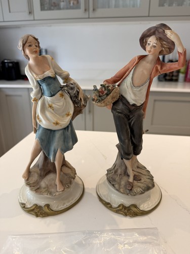 Pair capodimonte figures - pair, of
