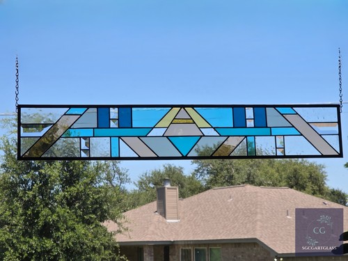 Prairie style stained glass
