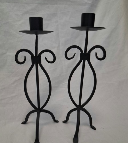 Wrought iron candle stick - iron,