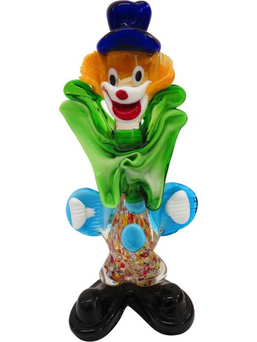 Handmade colourful clown glass - clown,