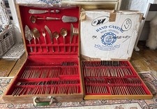 Vintage 145pc Thai Nickel-Bronze Cutlery Set Canteen Boxed
