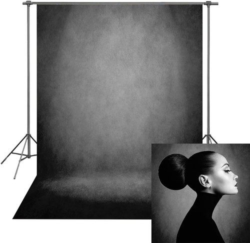 Retro abstract grey portrait - grey,