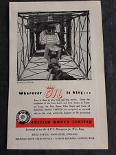 Advert Print British Ropes Limited Doncaster English Drilling Equipment 1950